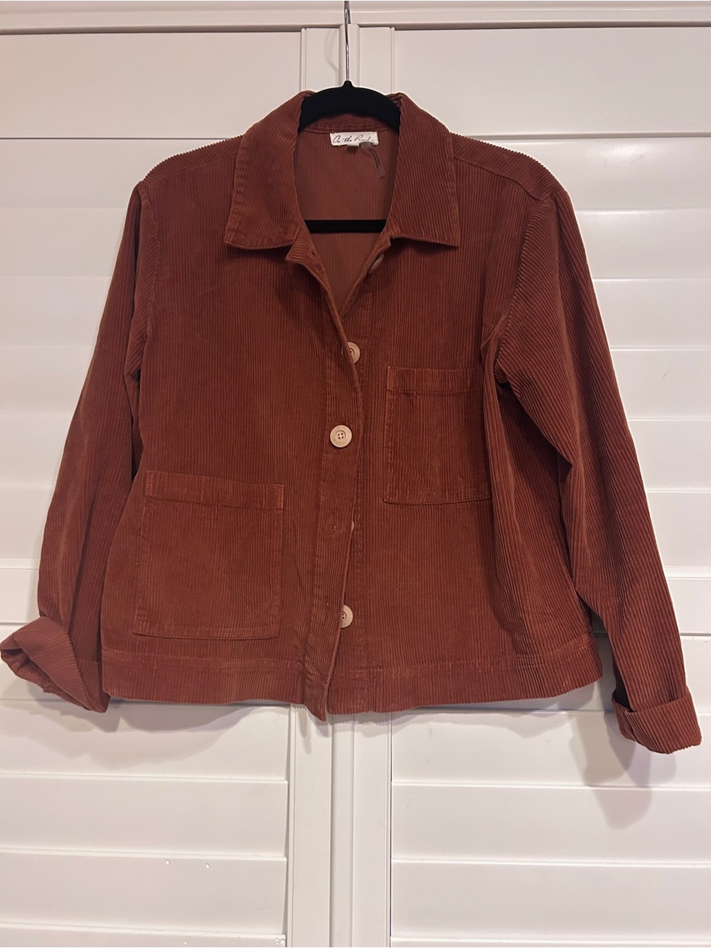 On the Road Cropped corduroy Jacket Rust Brown Size Medium